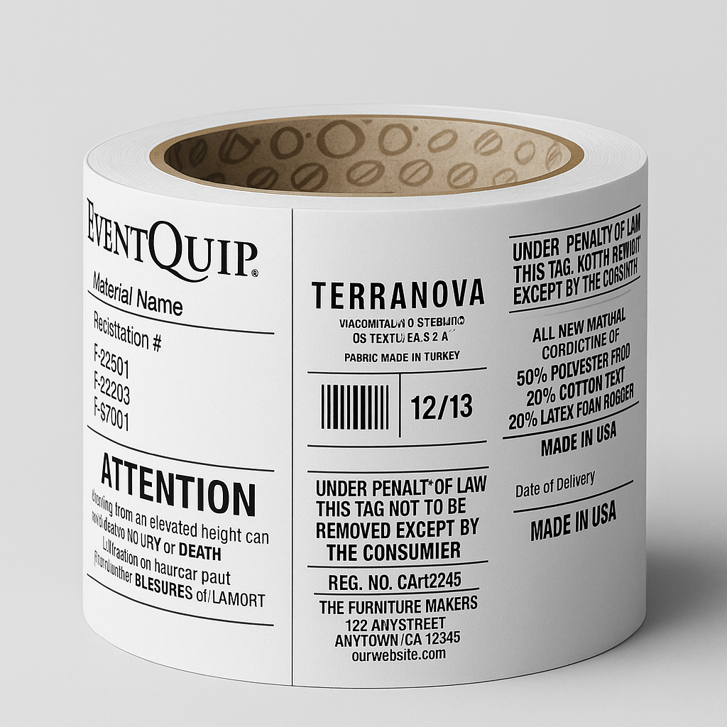 Custom Printed Tyvek & Taffeta Labels – Care, Compliance & Safety Tags (Production Service)