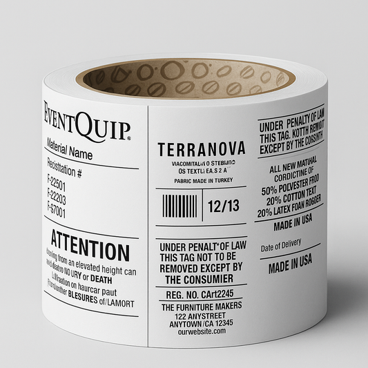 Custom Printed Tyvek & Taffeta Labels – Care, Compliance & Safety Tags (Production Service)
